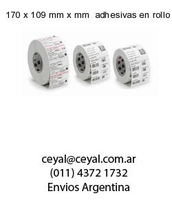 170 x 109 mm x mm  adhesivas en rollo