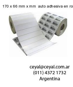 170 x 66 mm x mm  auto adhesiva en rollo