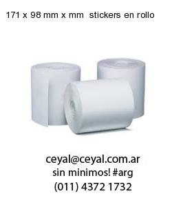 171 x 98 mm x mm  stickers en rollo
