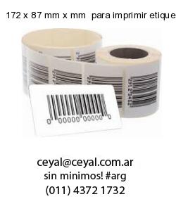 172 x 87 mm x mm  para imprimir etiquetas