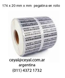 174 x 20 mm x mm  pegatina en rollo