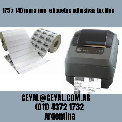 175 x 140 mm x mm  etiquetas adhesivas textiles