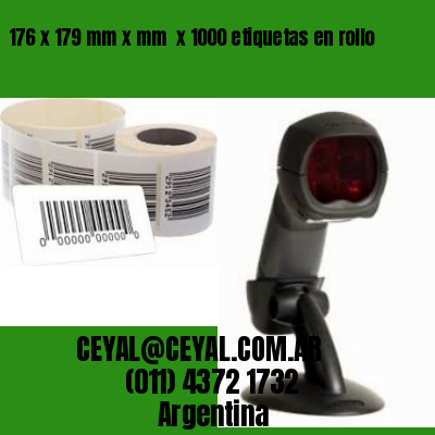 176 x 179 mm x mm  x 1000 etiquetas en rollo