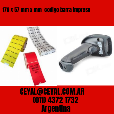 176 x 57 mm x mm  codigo barra impreso