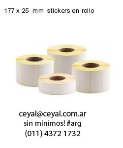 177 x 25  mm  stickers en rollo
