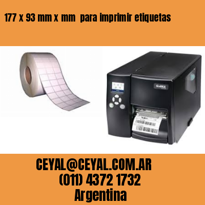 177 x 93 mm x mm  para imprimir etiquetas