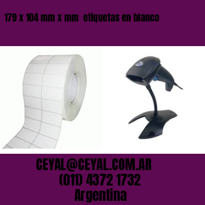 179 x 104 mm x mm  etiquetas en blanco
