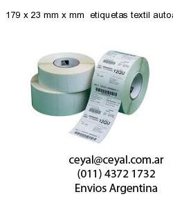 179 x 23 mm x mm  etiquetas textil autoadhesivas