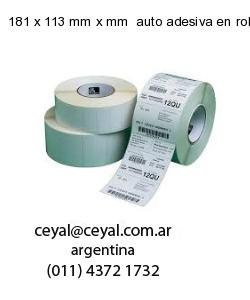 181 x 113 mm x mm  auto adesiva en rollo
