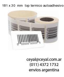 181 x 30  mm  top termico autoadhesivo