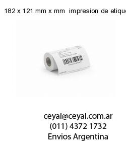 182 x 121 mm x mm  impresion de etiqueta