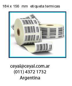 184 x 156  mm  etiqueta termicas