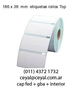 186 x 38  mm  etiquetas rollos Top