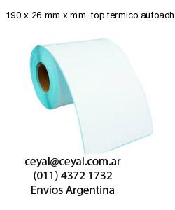 190 x 26 mm x mm  top termico autoadhesivo