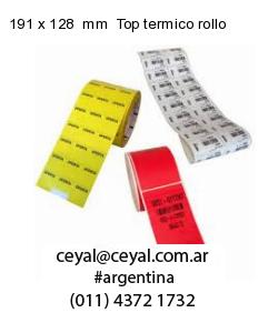 191 x 128  mm  Top termico rollo
