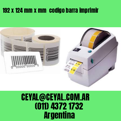 192 x 124 mm x mm  codigo barra imprimir