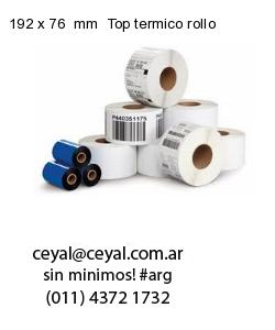 192 x 76  mm  Top termico rollo