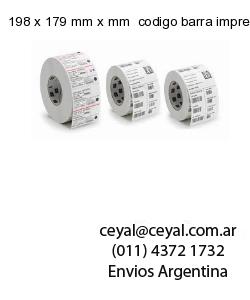 198 x 179 mm x mm  codigo barra impreso