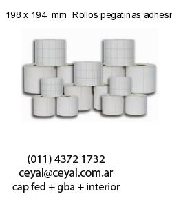 198 x 194  mm  Rollos pegatinas adhesivas