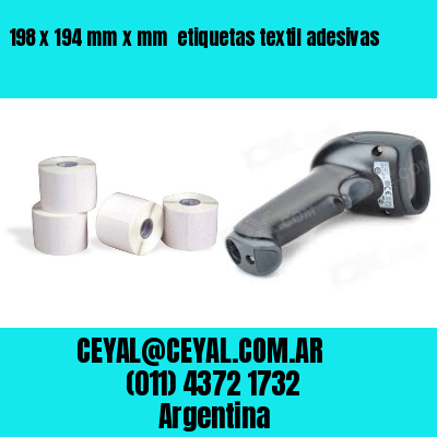 198 x 194 mm x mm  etiquetas textil adesivas