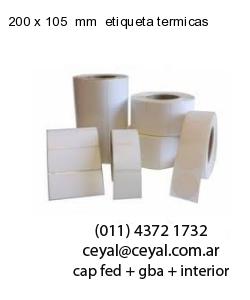 200 x 105  mm  etiqueta termicas