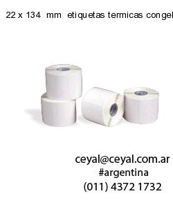 22 x 134  mm  etiquetas termicas congelado