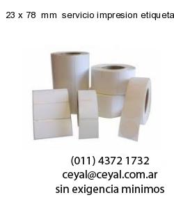 23 x 78  mm  servicio impresion etiquetas correlativas