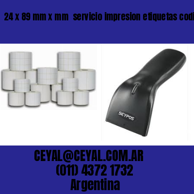 24 x 89 mm x mm  servicio impresion etiquetas codigos