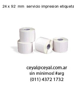 24 x 92  mm  servicio impresion etiquetas offset