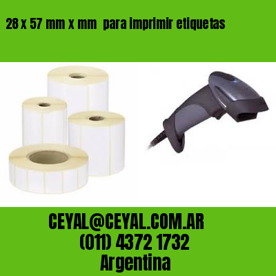 28 x 57 mm x mm  para imprimir etiquetas