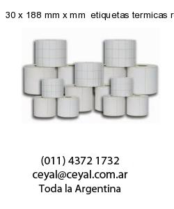 30 x 188 mm x mm  etiquetas termicas rollos
