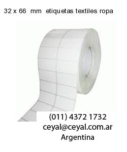 32 x 66  mm  etiquetas textiles ropa