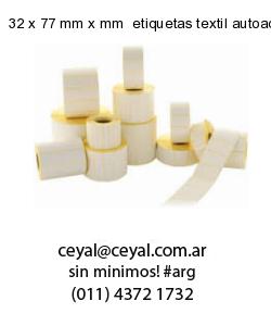 32 x 77 mm x mm  etiquetas textil autoadhesivas