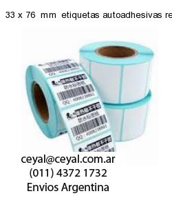 33 x 76  mm  etiquetas autoadhesivas redondas