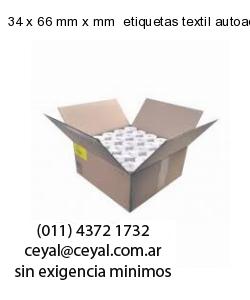 34 x 66 mm x mm  etiquetas textil autoadhesivas