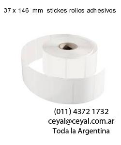 37 x 146  mm  stickes rollos adhesivos