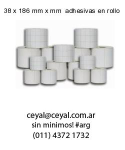 38 x 186 mm x mm  adhesivas en rollo