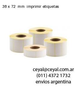 38 x 72  mm  imprimir etiquetas