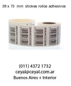 38 x 73  mm  stickes rollos adhesivos