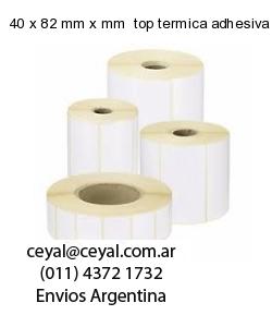 40 x 82 mm x mm  top termica adhesiva