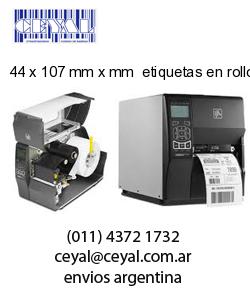 44 x 107 mm x mm  etiquetas en rollo