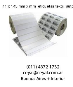 44 x 145 mm x mm  etiquetas textil  auto adhesiva
