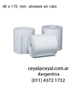 46 x 175  mm  stickers en rollo
