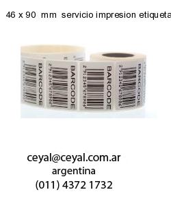 46 x 90  mm  servicio impresion etiquetas