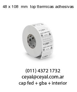 48 x 108  mm  top ttermicas adhesivas