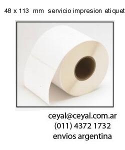 48 x 113  mm  servicio impresion etiquetas termicas