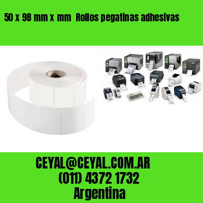 50 x 98 mm x mm  Rollos pegatinas adhesivas