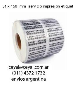 51 x 156  mm  servicio impresion etiquetas opp