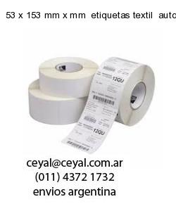 53 x 153 mm x mm  etiquetas textil  auto adhesiva