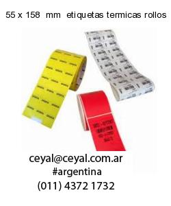 55 x 158  mm  etiquetas termicas rollos